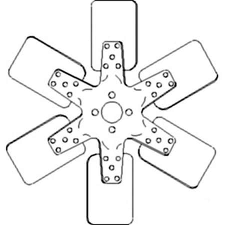 Aftermarket New 6 Blade Fan Fits Case IH 2806 2856 806 856 2.195" Pilot Hole A173728